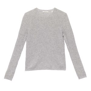 Doen Hyeres Cashmere Sweater in Raincloud Light Gray XS